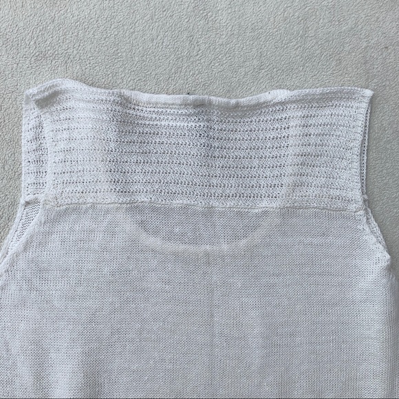 Miila white linen knitted tunic size M - Picture 5 of 5